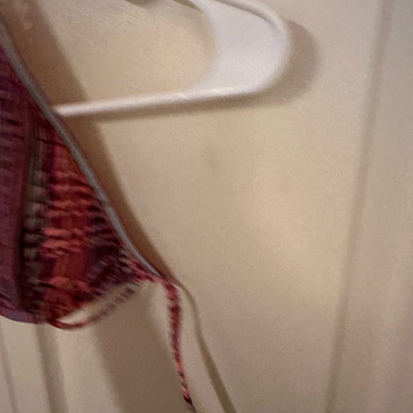 Victoria's Secret Pink Purple Blue Striped High Neck Halter Cut Out Bikini XS - Picture 4 of 8